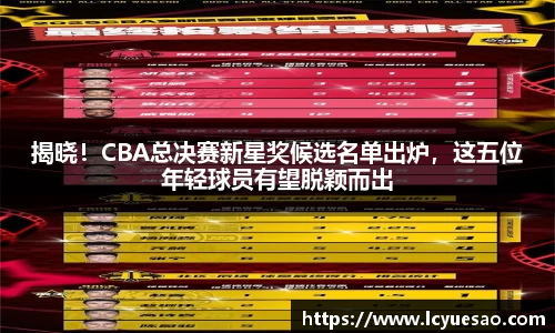 揭晓！CBA总决赛新星奖候选名单出炉，这五位年轻球员有望脱颖而出